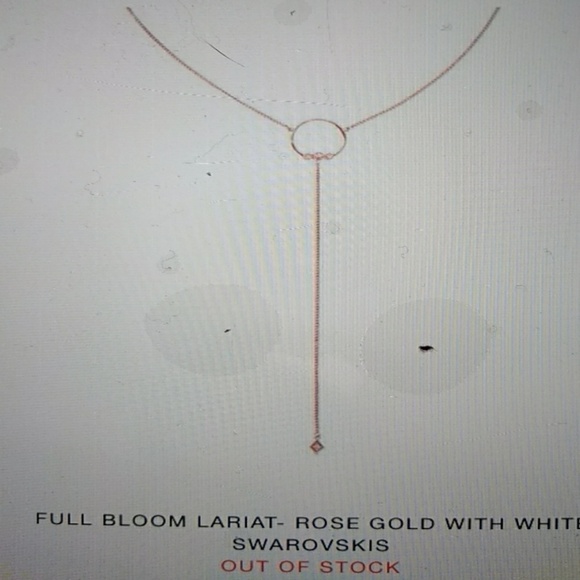 HP FULL BLOOM LARIAT ROSE GOLD WITH WHITE SWAROVSKIS - Picture 7 of 7